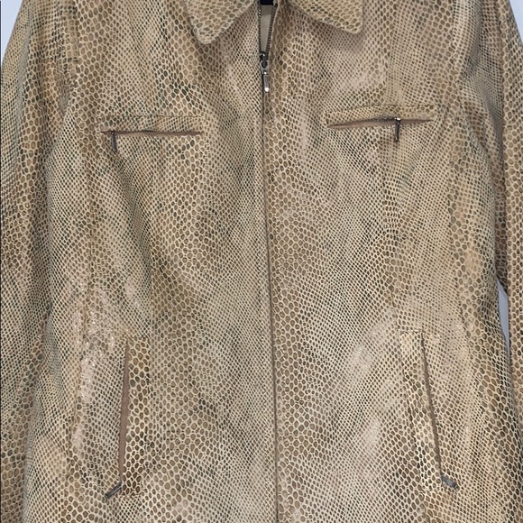 ALFANI embossed Leather jacket - Picture 5 of 8